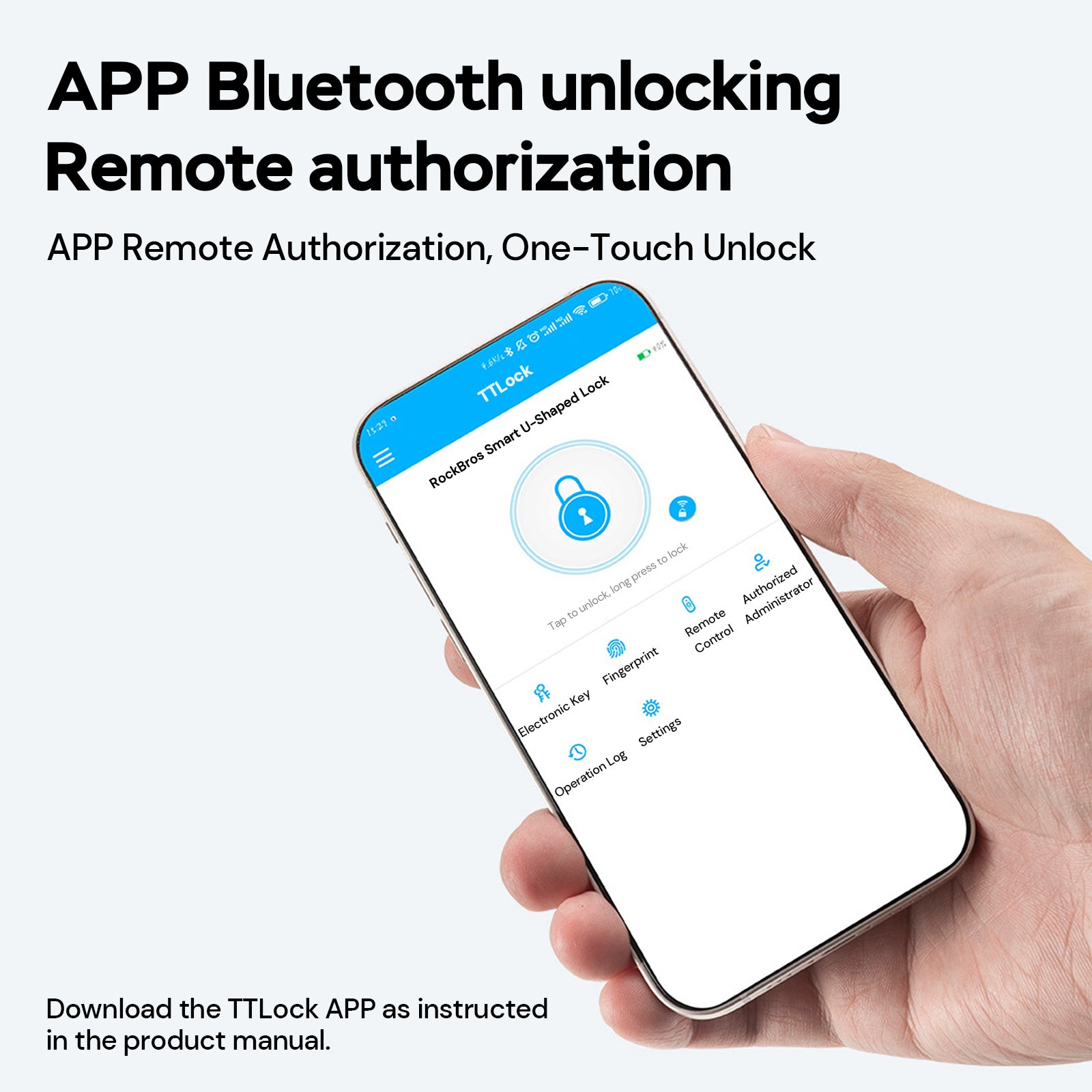 Ebike Smart Fingerprint Security U-Lock