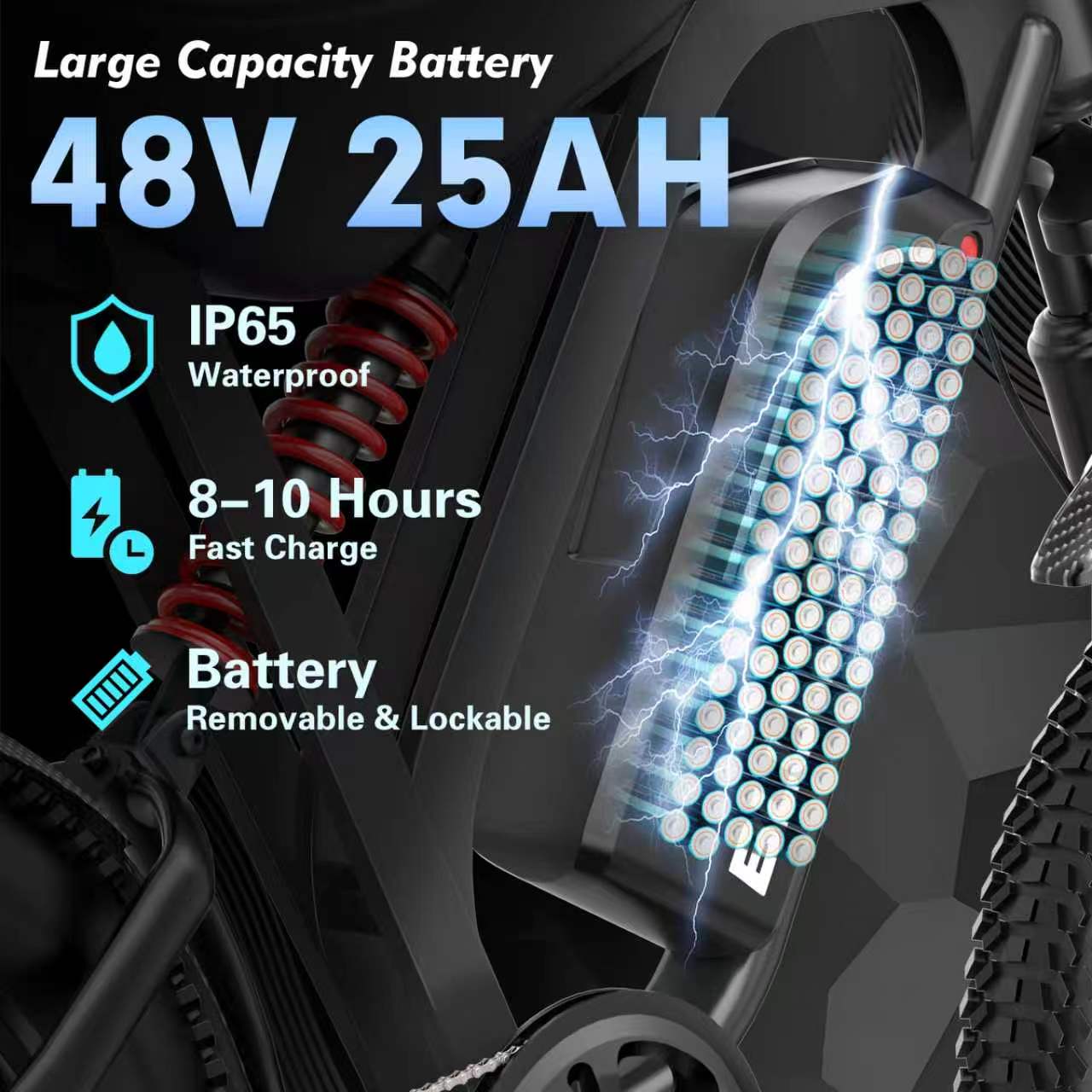 Bluvall R700 1500W 48V Long Range All-Terrain eBike