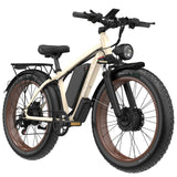 Bluvall B1 Black 48V 1000W 26" Fat Tire Electric Bike