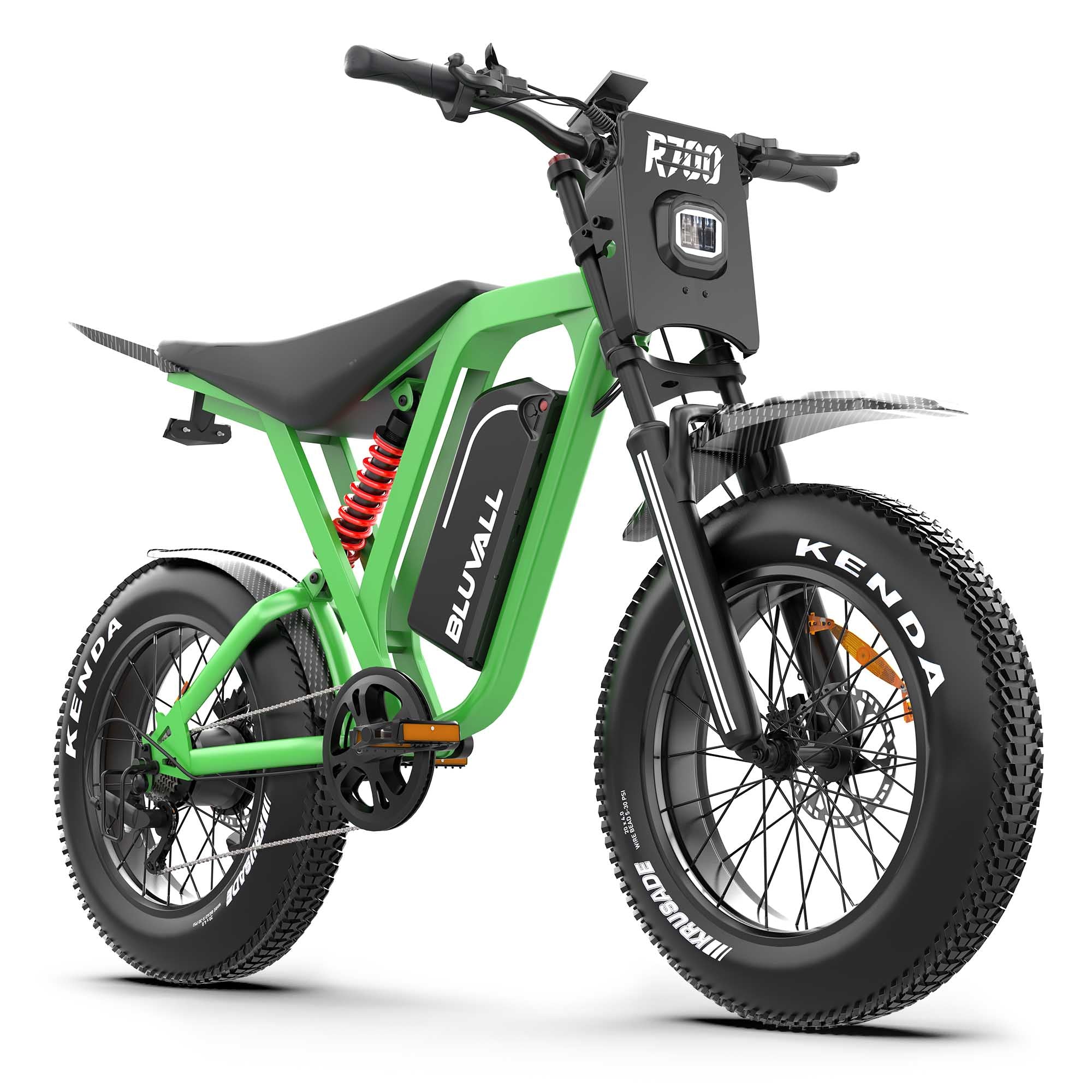 Bluvall R700 Moped Style Electric Bike Full Suspension Fat Tire EBike Bluvall R700 Moped Style Electric Bike Full Suspension Fat Tire EBike
