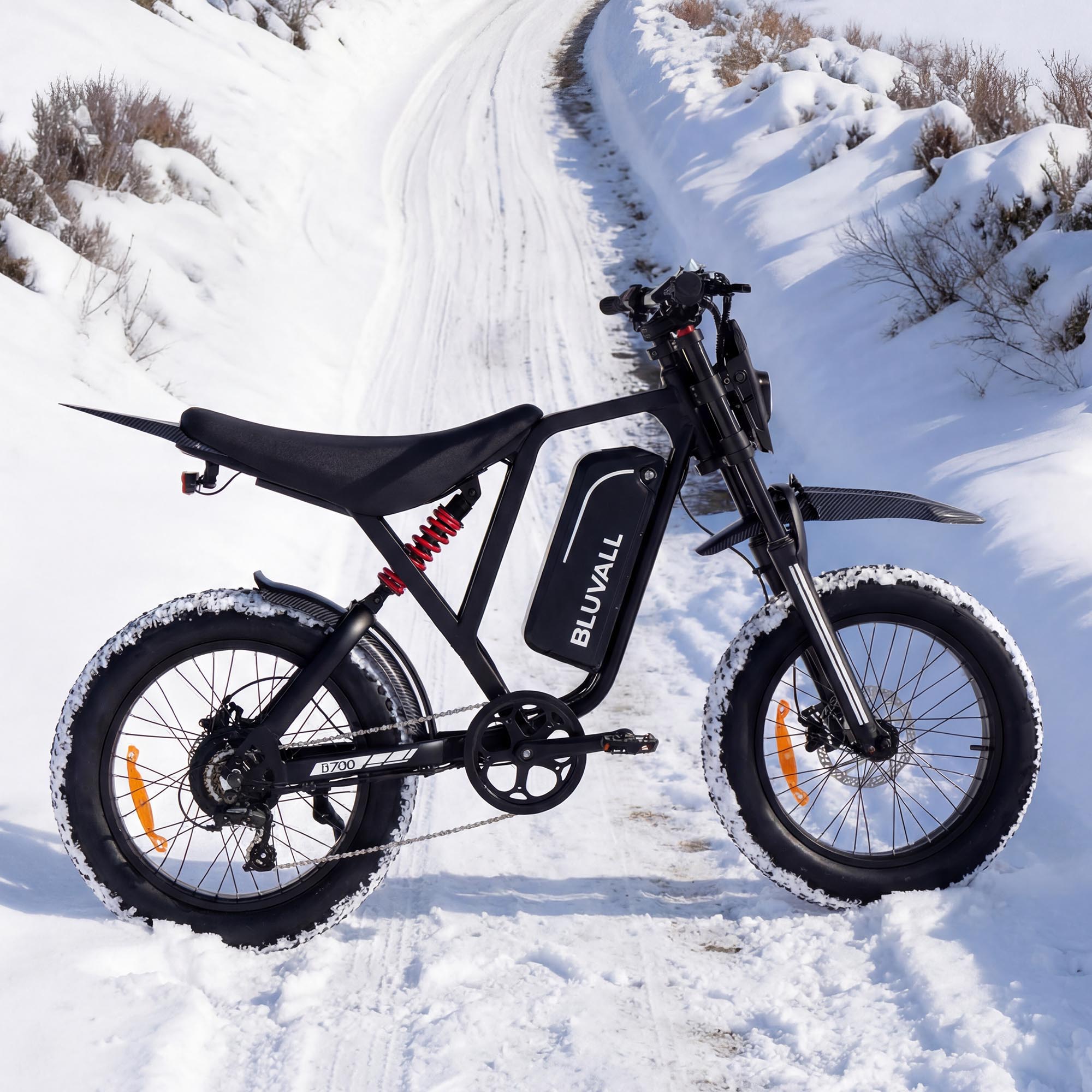 Bluvall R700 1500W 52V Electric Bike - Black(US)