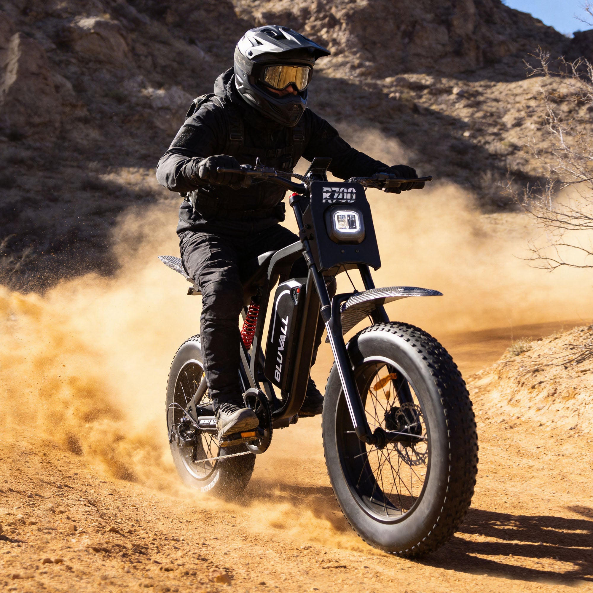 Bluvall R700 1500W 52V Electric Bike - Black(US)