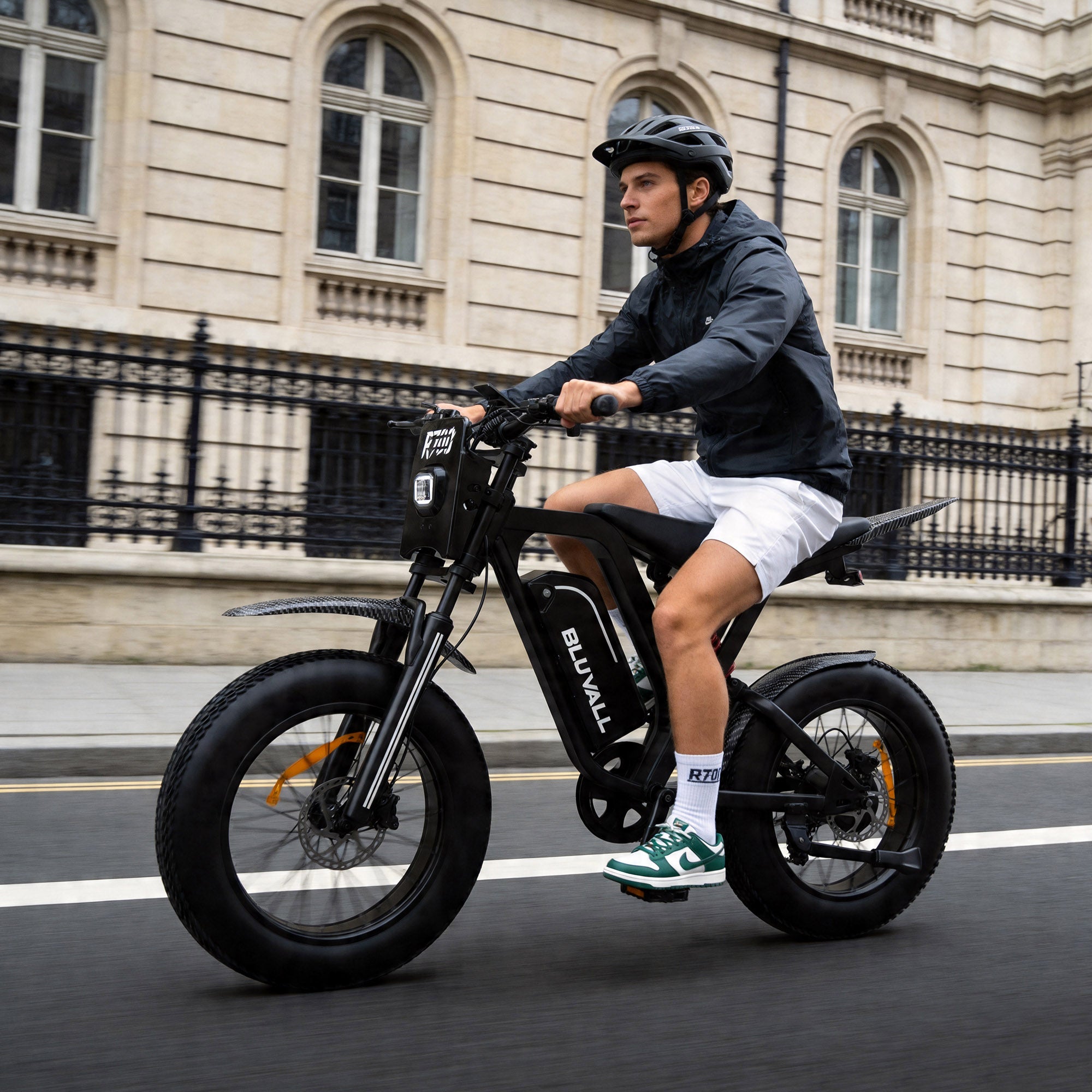 Bluvall R700 1500W 52V Electric Bike - Black(US)