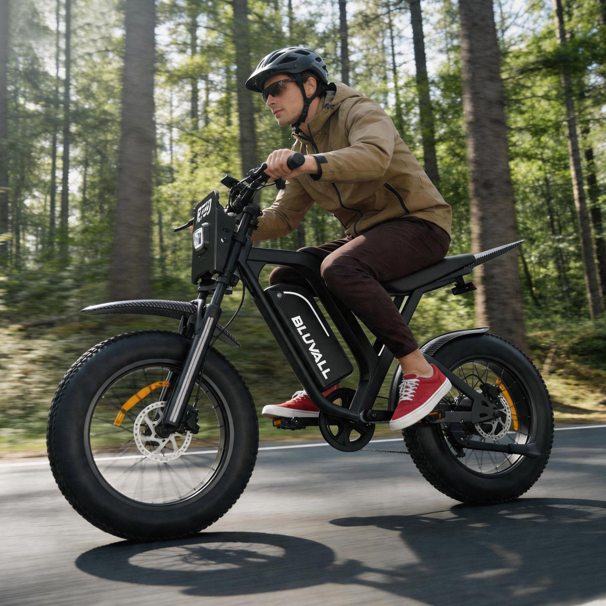 Bluvall R700 1500W 52V Electric Bike - Black(US)