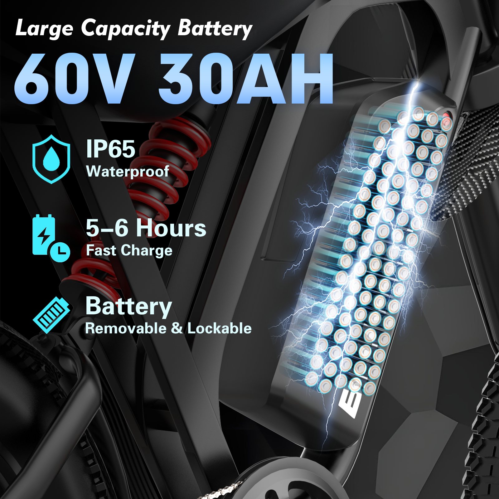 Bluvall R700 Pro 1800W 60V 30Ah All-Terrain Electric Bike
