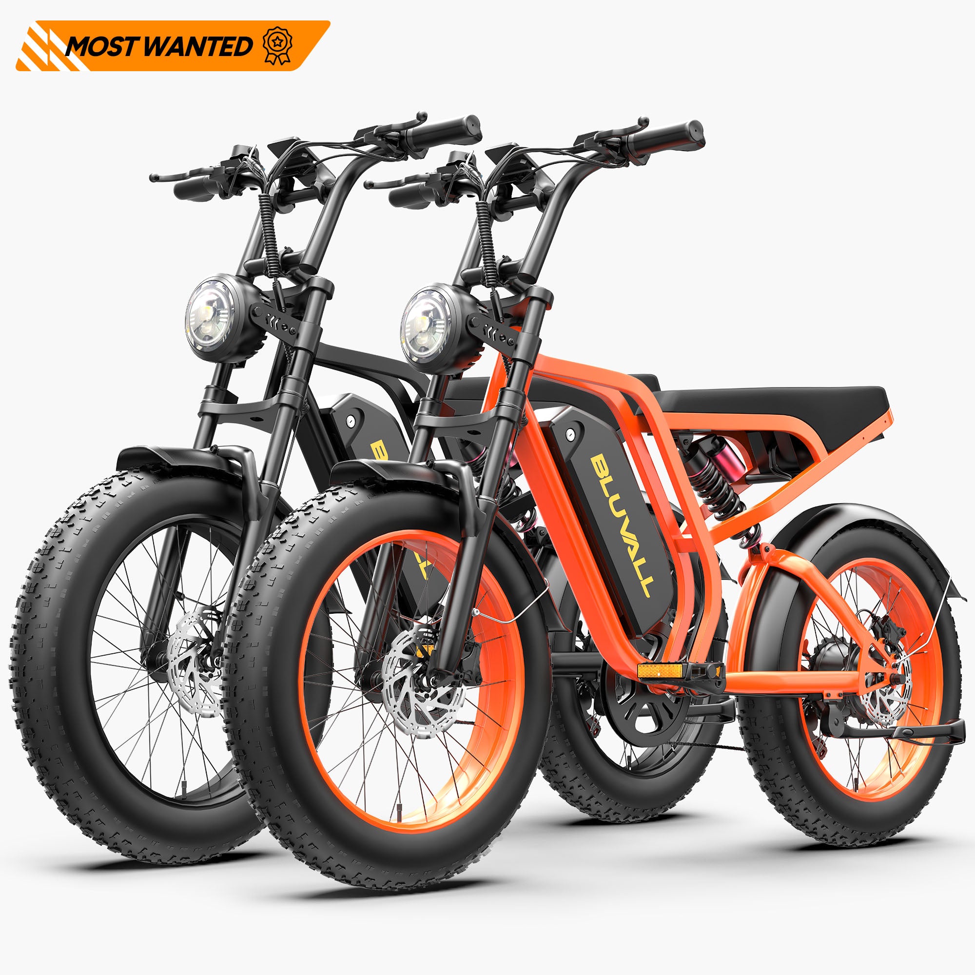 Bluvall SU8 48V 1000W Full Suspension eBike 2 pack